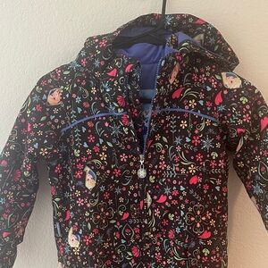 Burton Kids Frozen Floral Snowsuit - Black and Pink